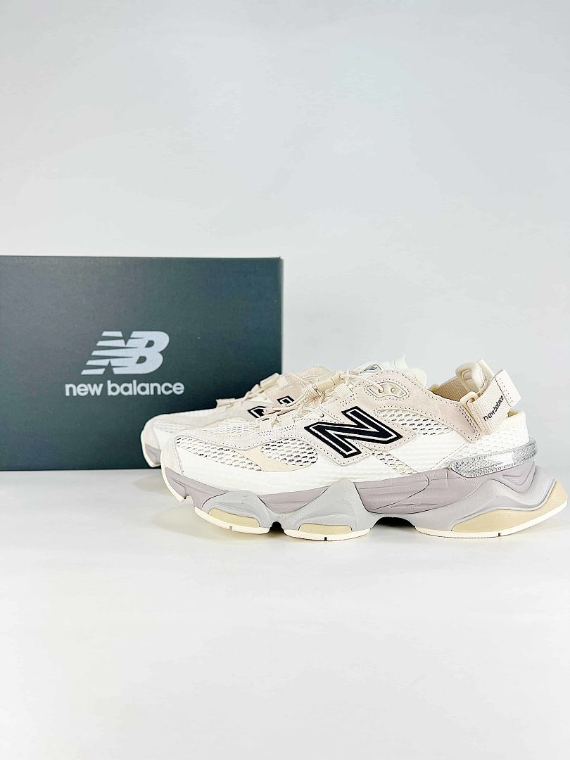 New Balance 9060 U90609IH Cream White Grey Mesh Retro Chunky Sneakers for Women and Men