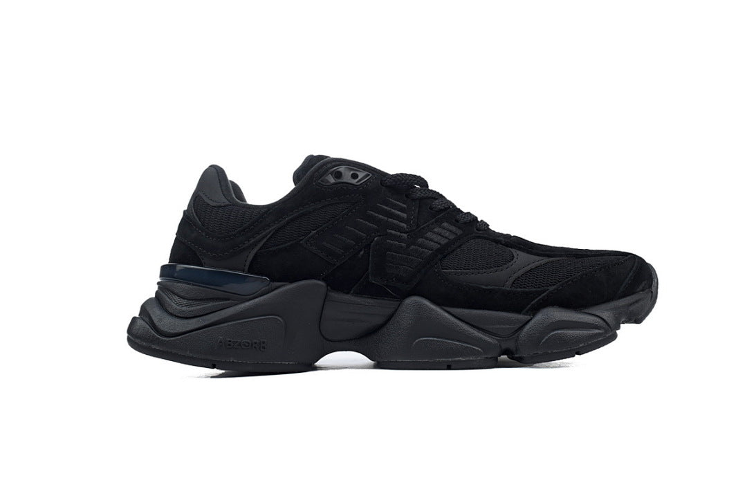 New Balance 9060 Triple Black U9060BPM Women's & Men's Retro Chunky Sneakers