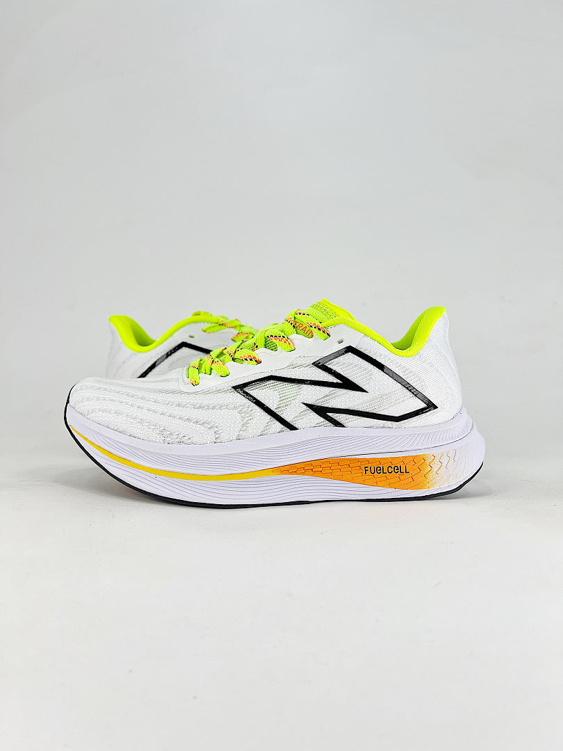 New Balance FuelCell Elite v3 MRCXCA3 White Neon Yellow Running Shoes Womens and Mens