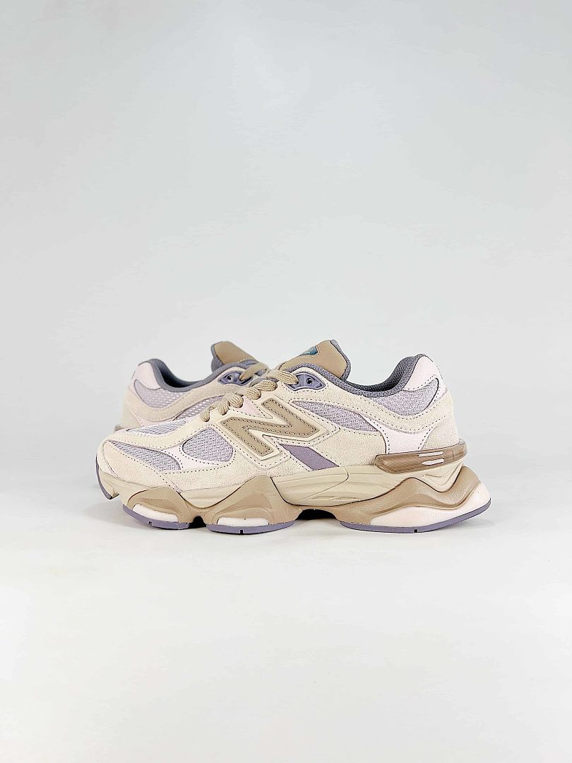 New Balance 9060 U9060152 Cream Beige Lavender Retro Chunky Sneakers for Women and Men