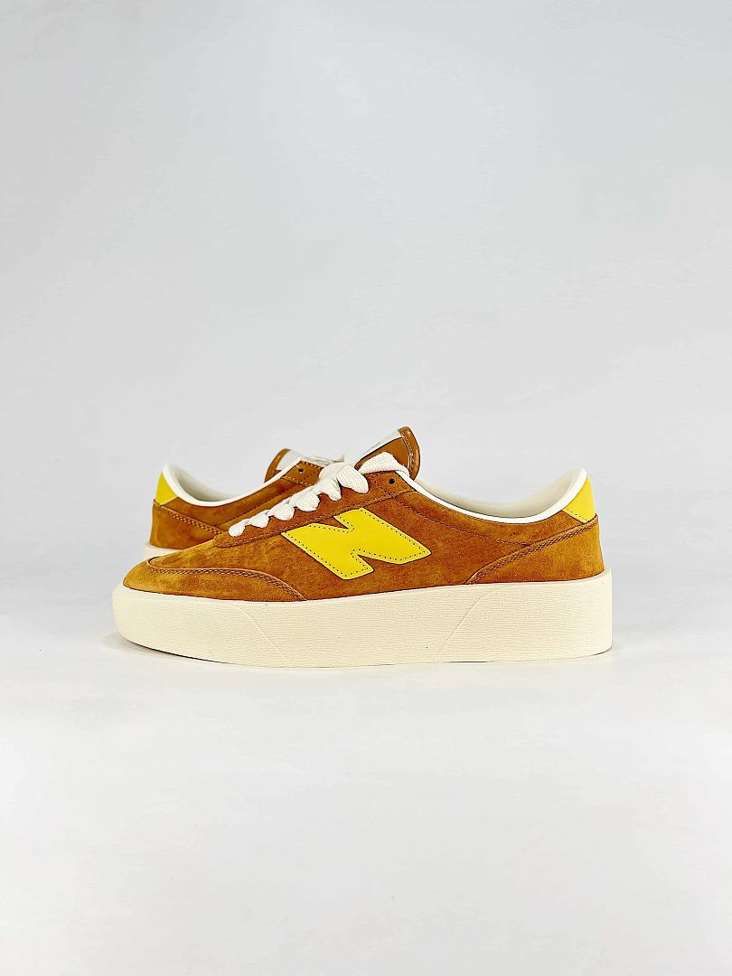 New Balance 750 U7504HH Brown Yellow Platform Retro Casual Sneakers for Women and Men