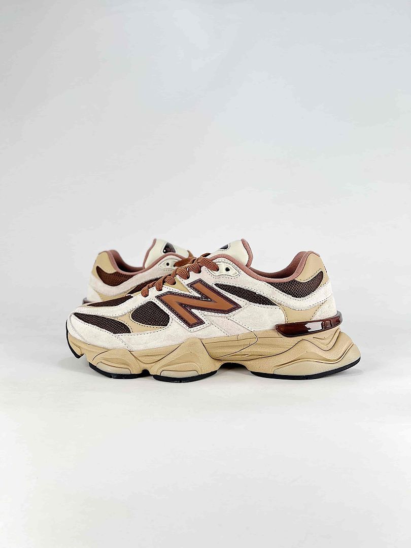 New Balance 9060 U90603O7 Cream Brown Beige Retro Chunky Sneakers for Women and Men
