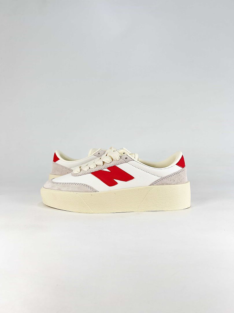 New Balance 750 U7507JH White Red Platform Retro Casual Sneakers for Women and Men