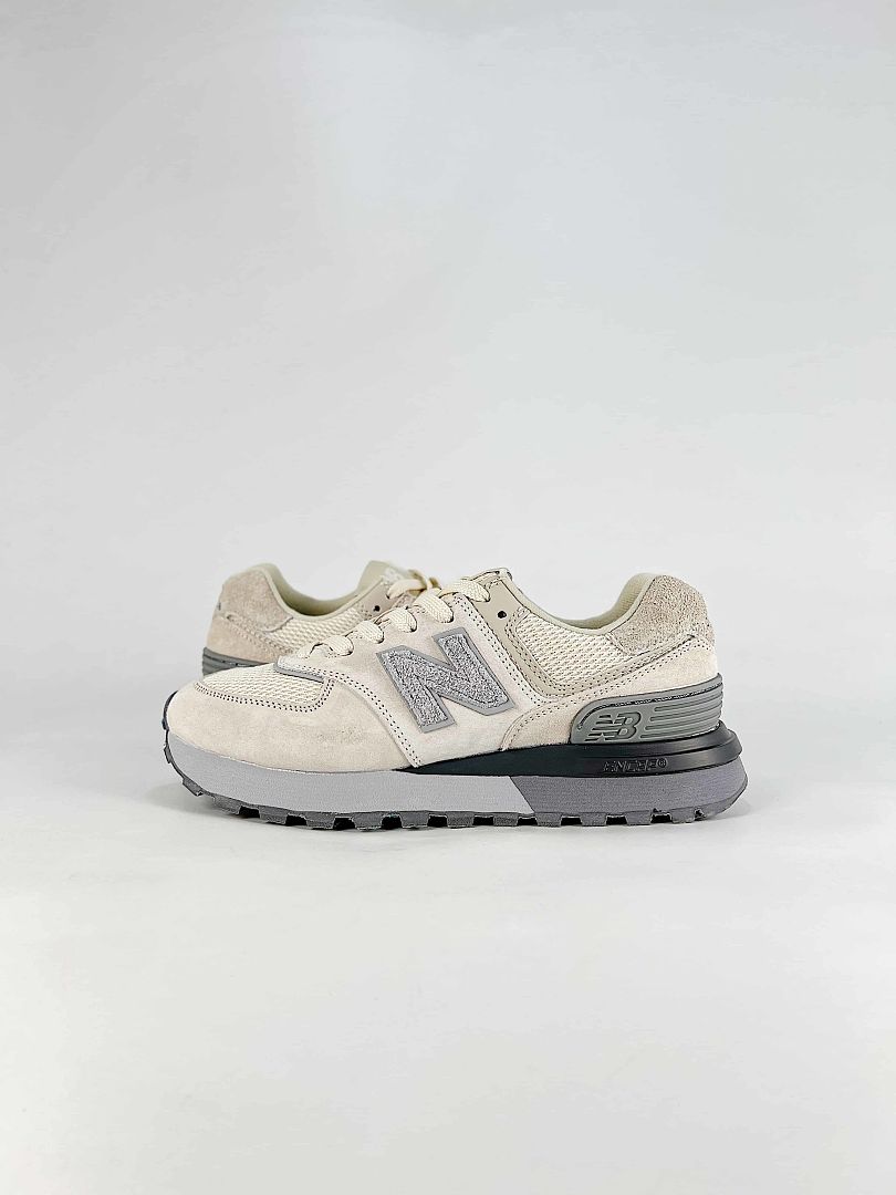 New Balance 574 U574LGAF Womens Mens Cream Grey Retro Casual Sneakers