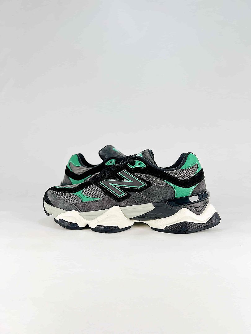 New Balance 9060 U906054Q Grey Black Green Retro Chunky Sneakers for Women and Men