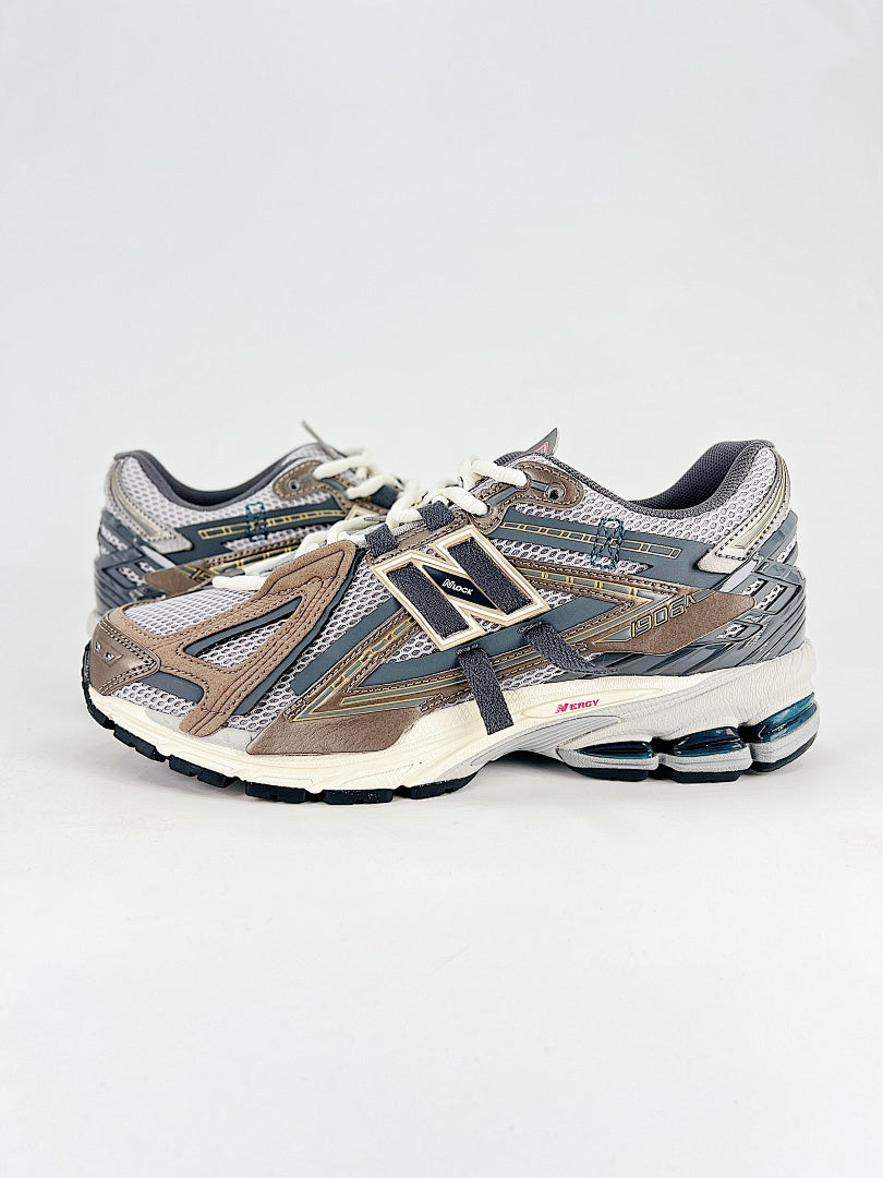 New Balance 1906A Brown Grey Cream Womens Mens Retro Deconstructed Mesh Sneakers