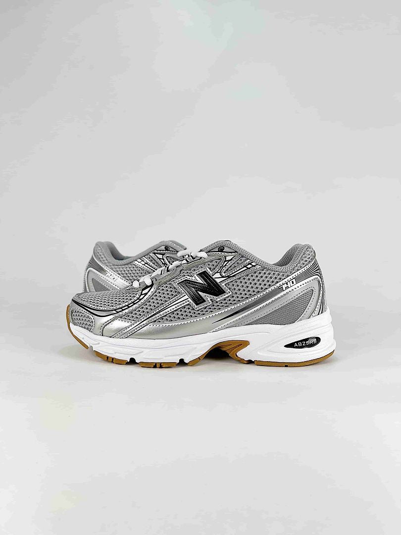 New Balance 740 U740GB2 Silver Grey Black Retro Mesh Sneakers for Women and Men