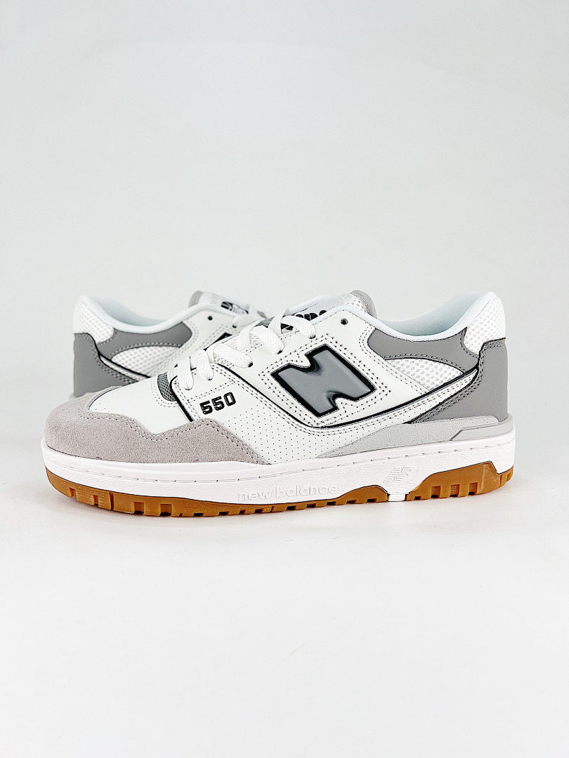 New Balance 550 BB550ESC White Grey Gum Womens Mens Retro Low Top Sneakers