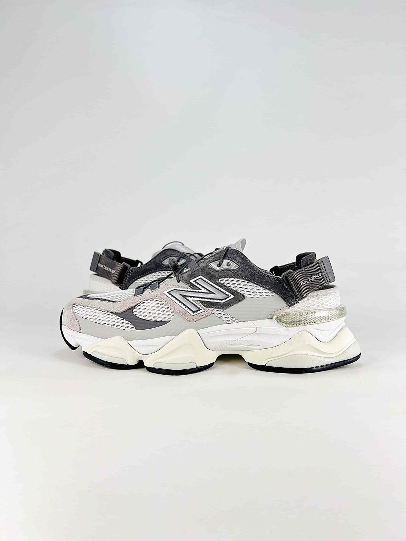 New Balance 9060 U90603FA White Grey Mesh Mule Chunky Sneakers for Women and Men