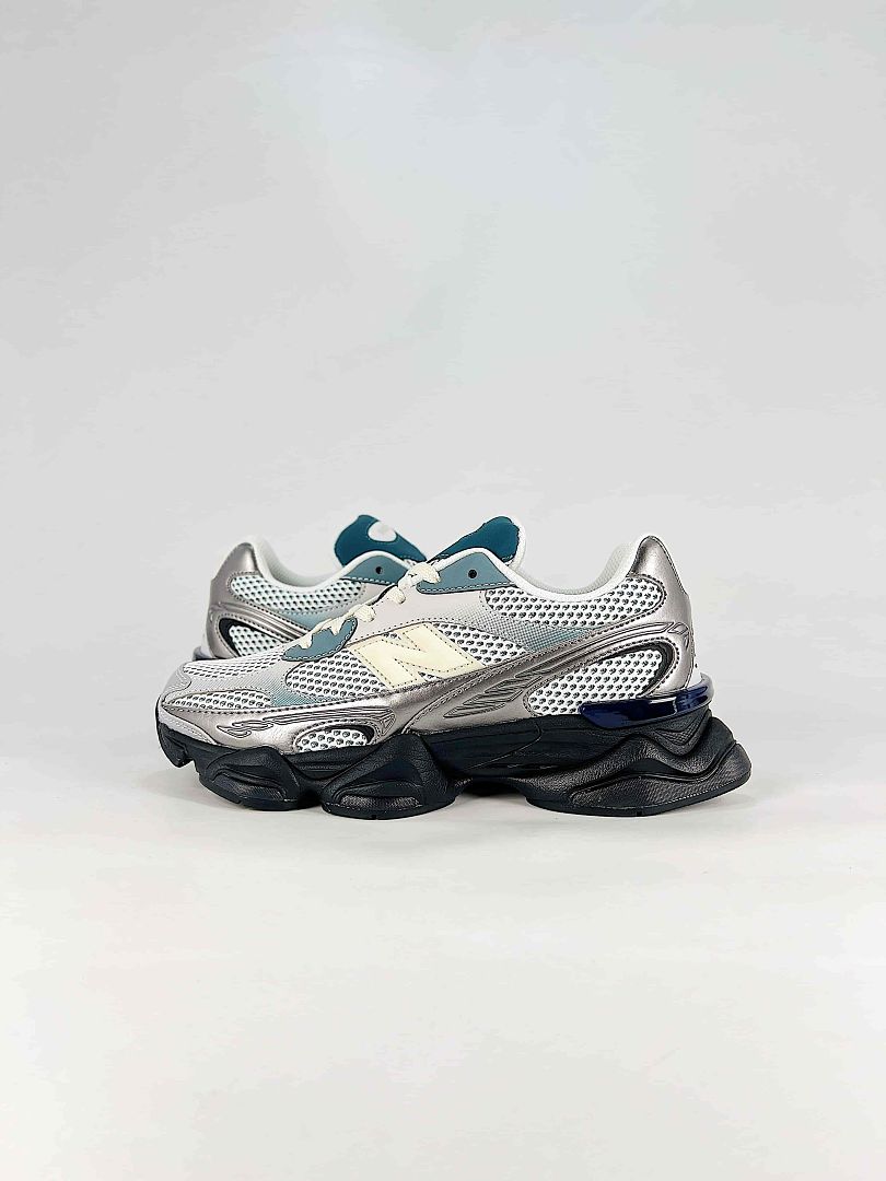 New Balance 9060 U90603GS Silver Grey Black Retro Chunky Sneakers for Women and Men