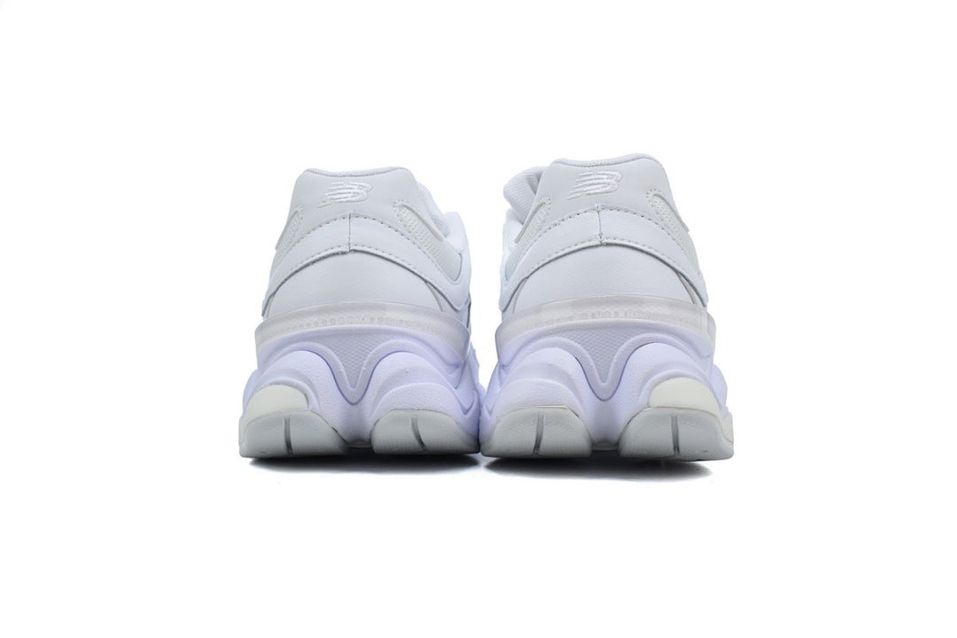 New Balance 9060 Triple White U9060NRJ Women's Men's Retro Chunky Sneakers