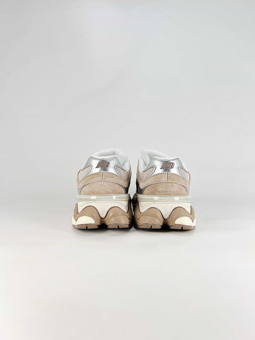 New Balance 9060 U9060ERM Beige Cream Silver Retro Chunky Sneakers for Women and Men