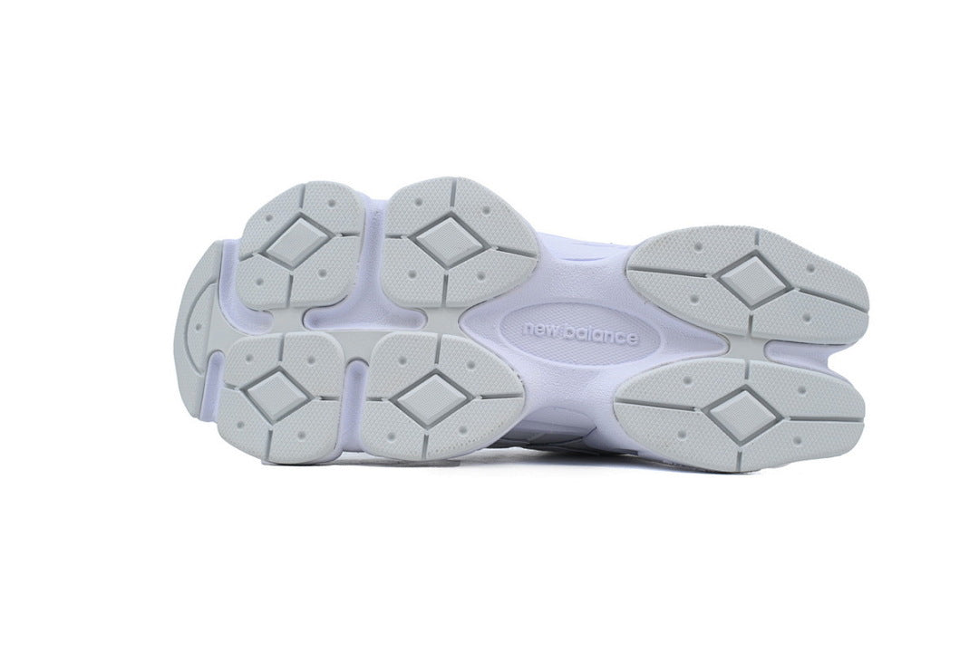 New Balance 9060 Triple White U9060NRJ Women's Men's Retro Chunky Sneakers