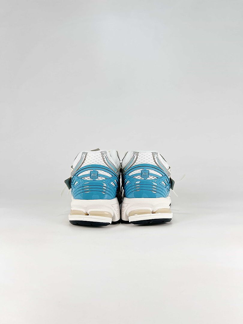 New Balance 1906 White Silver Teal Womens Mens Deconstructed Retro Mesh Sneakers