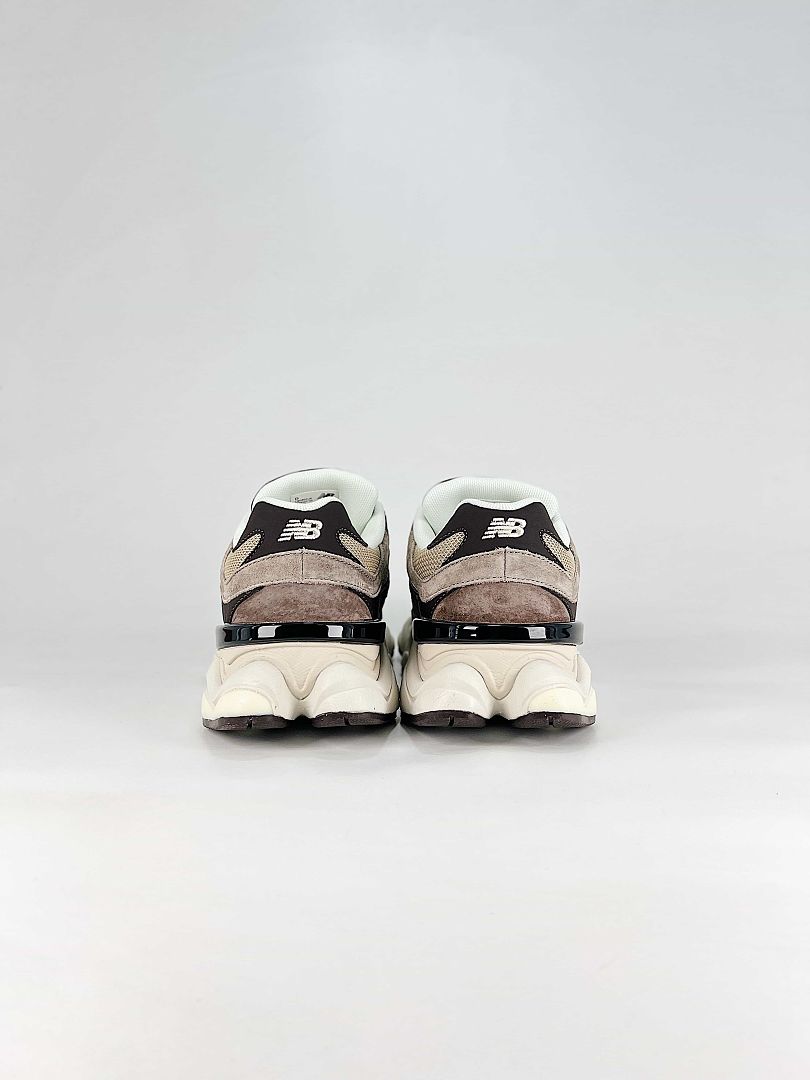 New Balance 9060 U90602JK Brown Cream Retro Chunky Sneakers for Women and Men