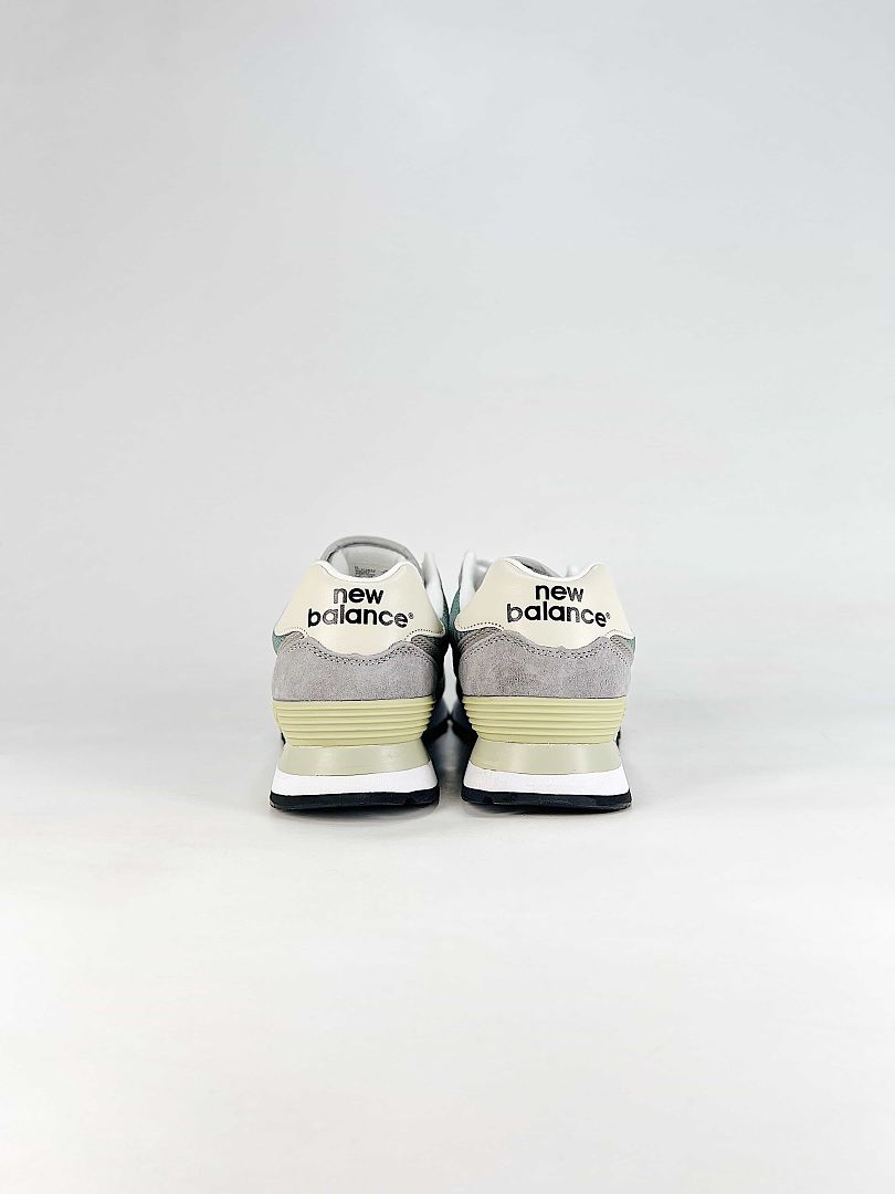 New Balance 574 U574BA2 Grey Green Cream Womens Mens Retro Mesh Sneakers