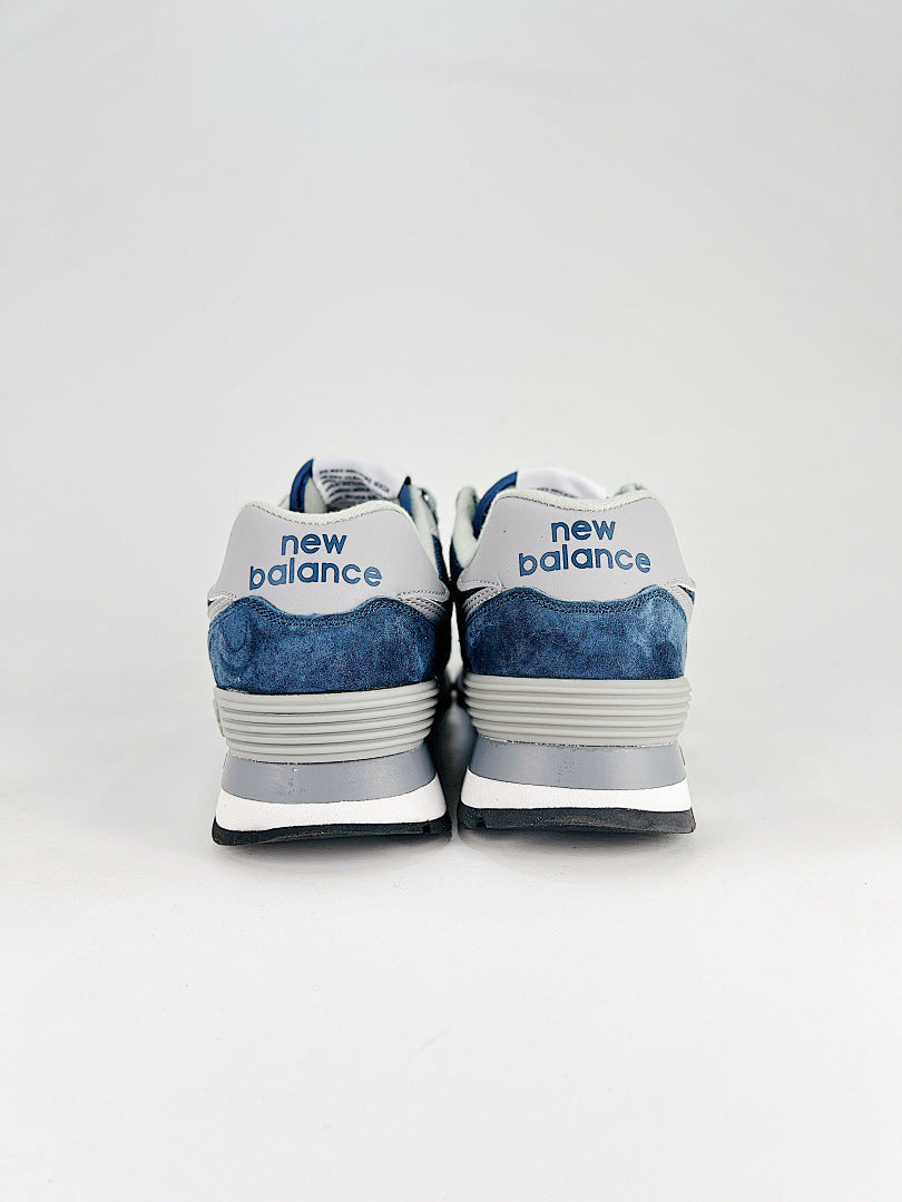 New Balance 574 Womens Mens Navy Blue Grey Retro Casual Sneakers
