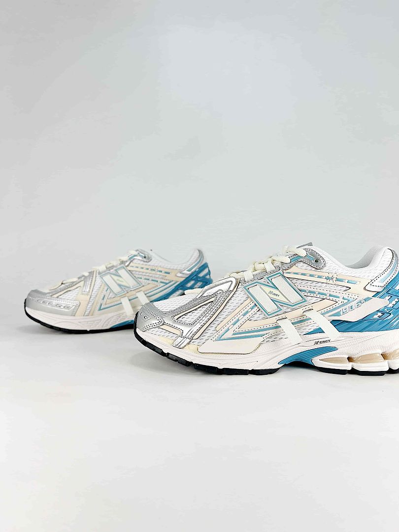 New Balance 1906 White Silver Teal Womens Mens Deconstructed Retro Mesh Sneakers