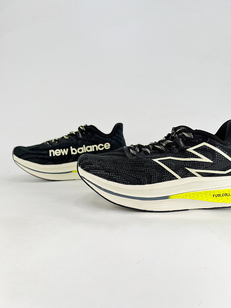 New Balance FuelCell Elite v3 Black White Neon Yellow Womens Mens Running Shoes