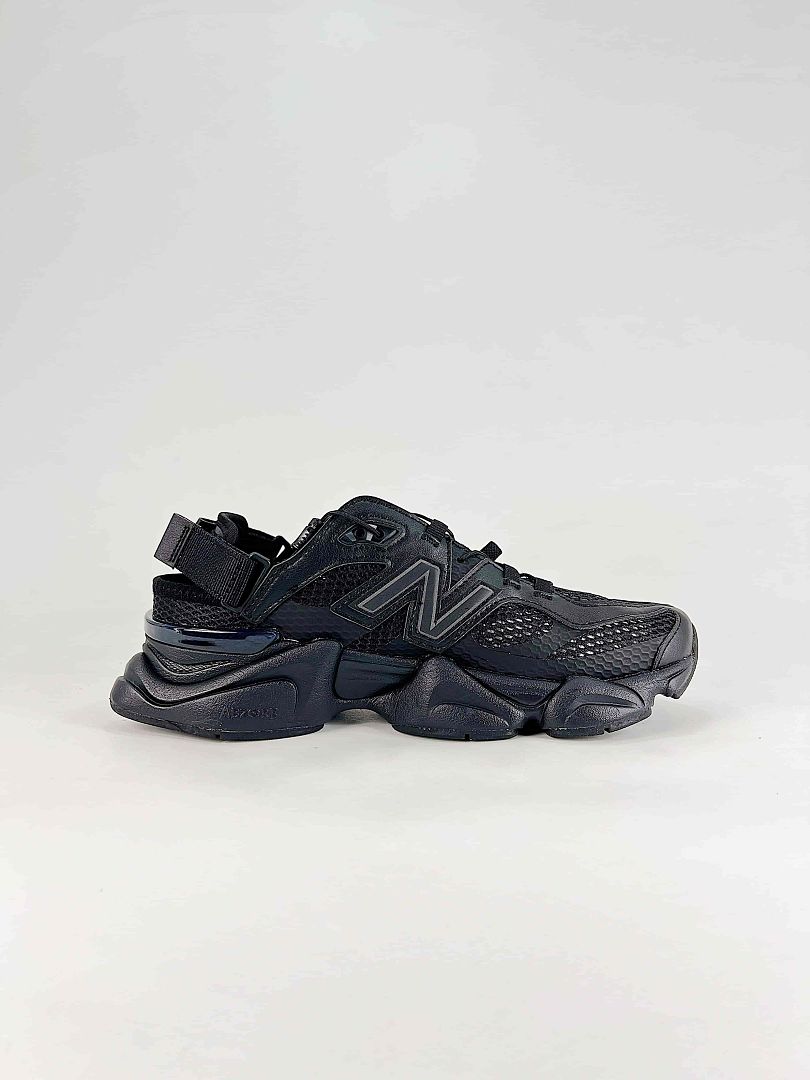 New Balance 9060 U90604SC All Black Mesh Retro Chunky Sneakers for Women and Men