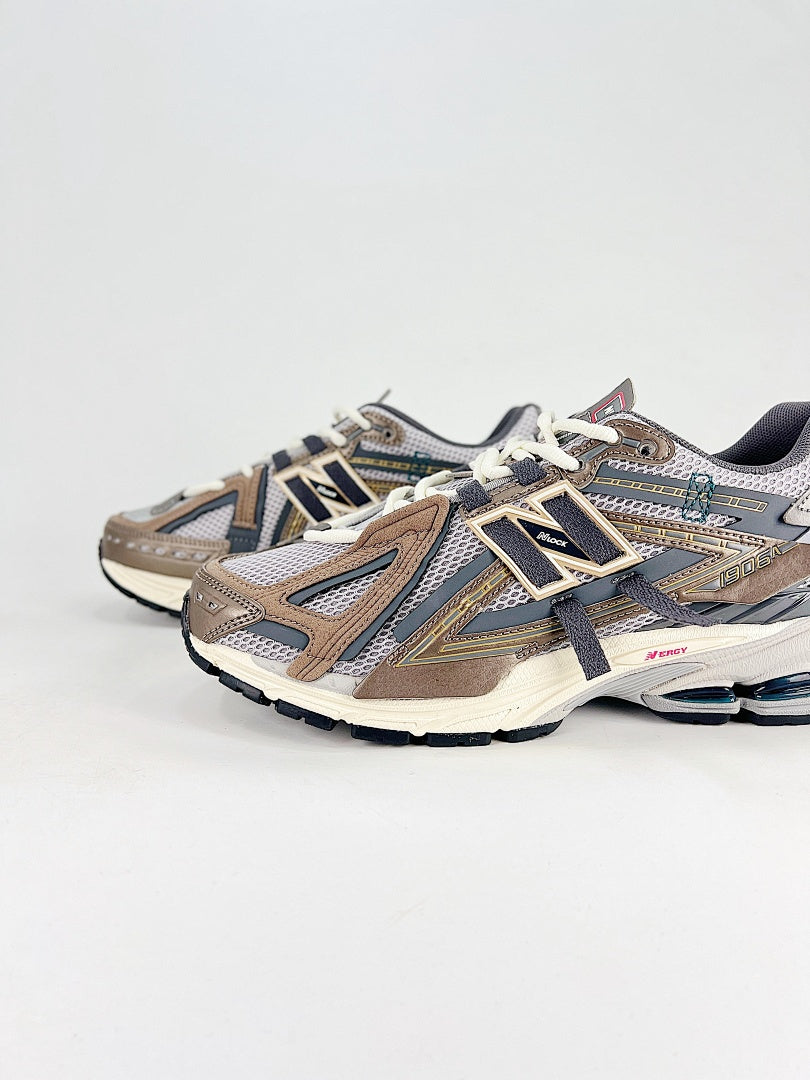 New Balance 1906A Brown Grey Cream Womens Mens Retro Deconstructed Mesh Sneakers