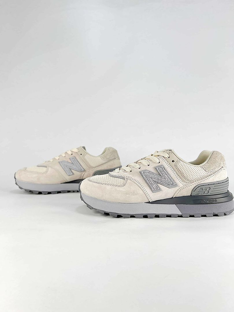 New Balance 574 U574LGAF Womens Mens Cream Grey Retro Casual Sneakers