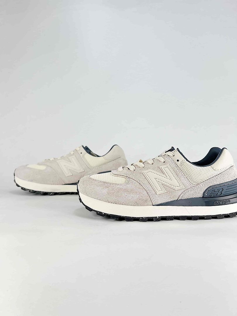 New Balance 574 U574LGWG Womens Mens Light Grey Cream Retro Casual Sneakers