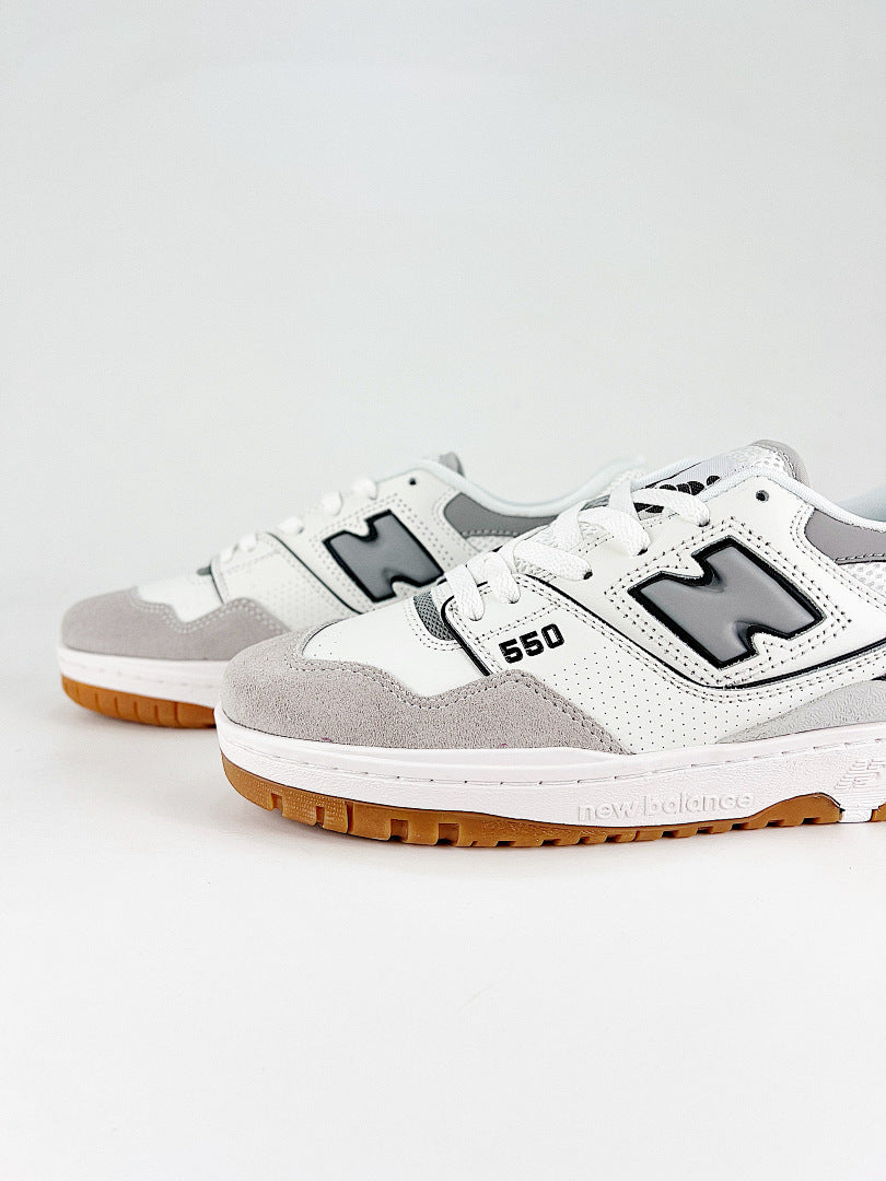 New Balance 550 BB550ESC White Grey Gum Womens Mens Retro Low Top Sneakers