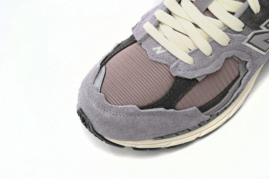 New Balance 2002R M2002RDY Purple Grey Womens Mens Retro Distressed Mesh Sneakers