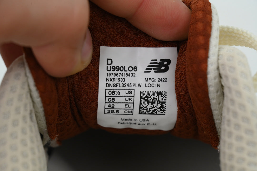 New Balance Loro Piana 990v6 U990LO6 Raw Cashew Retro Sneakers Women Men