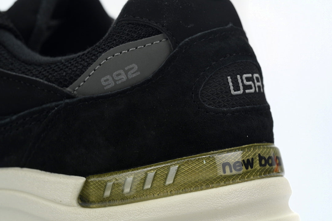 New Balance 992 Black Grey M992BL Retro Sneakers Women Men