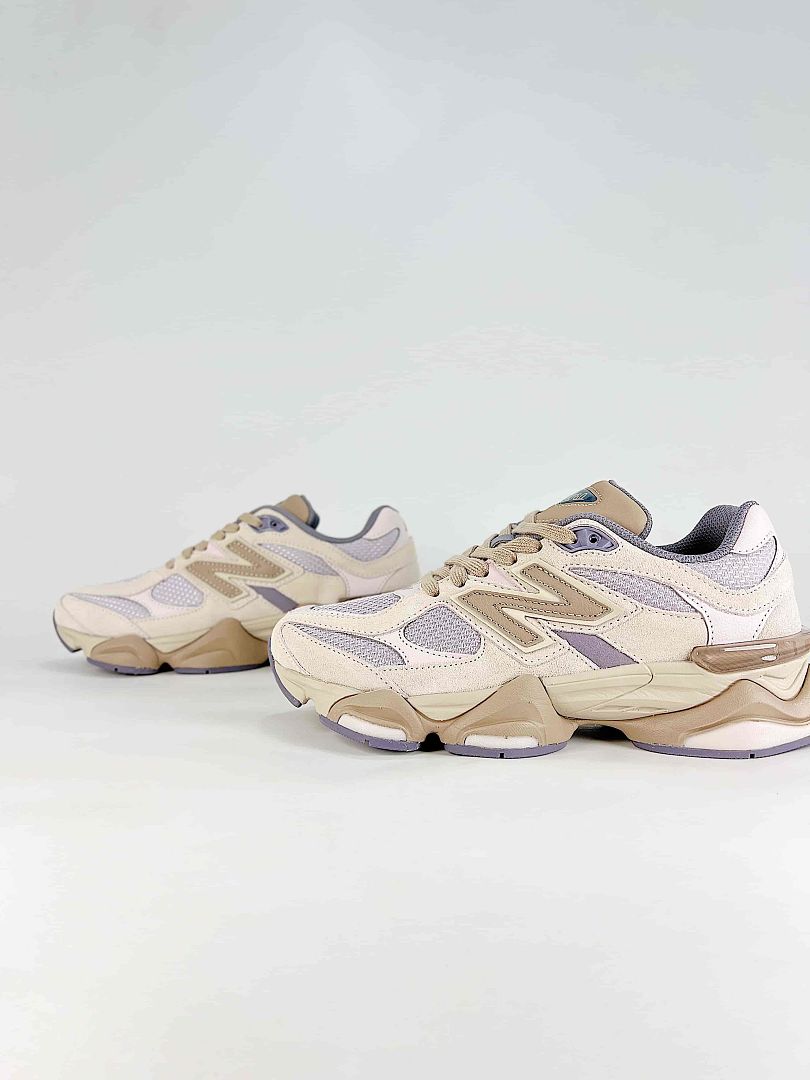 New Balance 9060 U9060152 Cream Beige Lavender Retro Chunky Sneakers for Women and Men