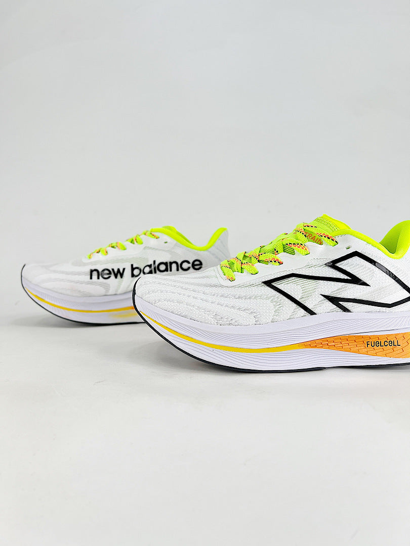 New Balance FuelCell Elite v3 MRCXCA3 White Neon Yellow Running Shoes Womens and Mens