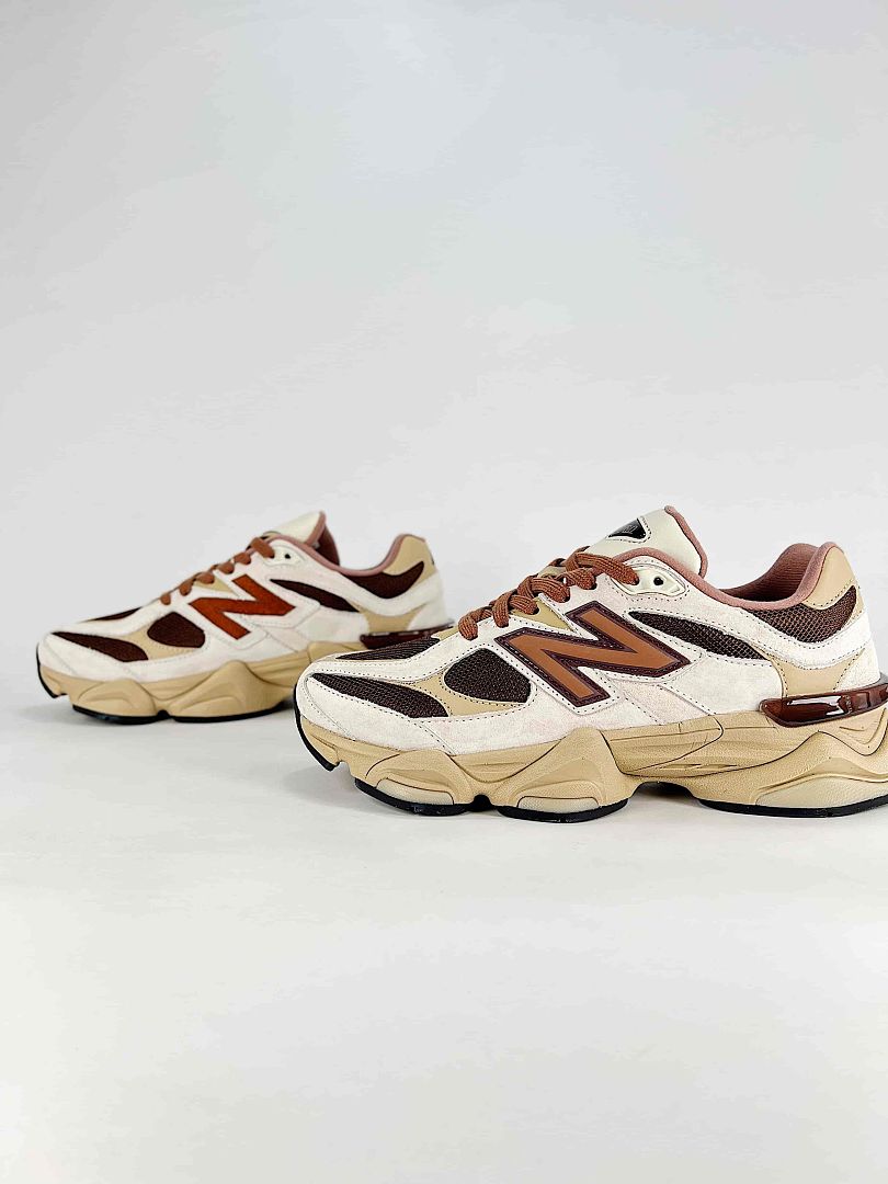 New Balance 9060 U90603O7 Cream Brown Beige Retro Chunky Sneakers for Women and Men