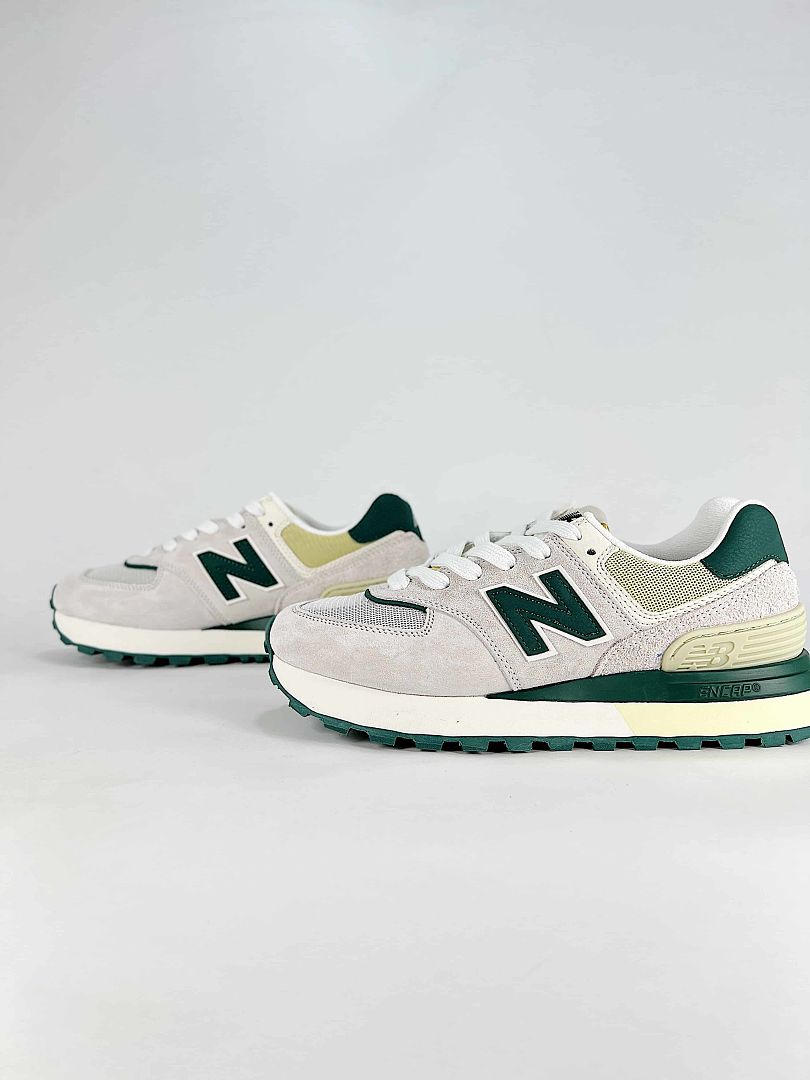 New Balance 574 U574LGQW Womens Mens Grey Green Retro Casual Sneakers