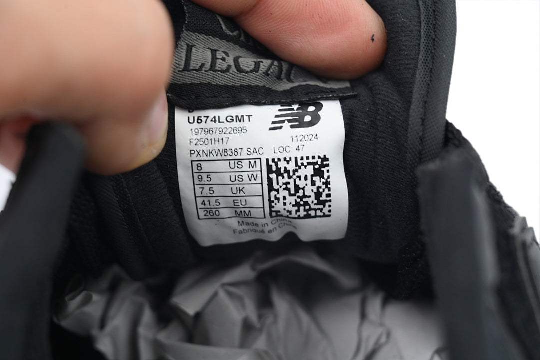 New Balance 574 Legacy U574LGMT Cordura Black Retro Sneakers | Women's & Men's Casual Shoes