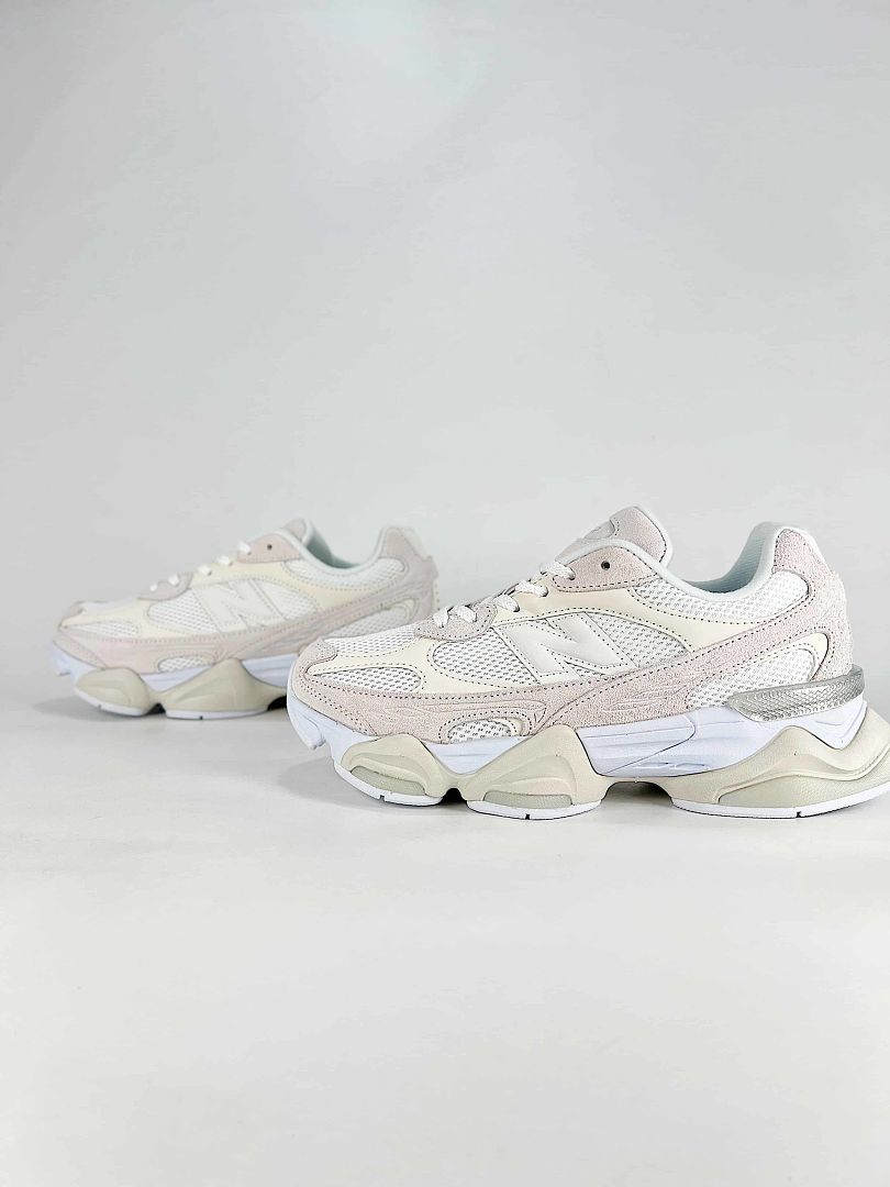 New Balance 9060 U90604RL Cream White Mesh Chunky Retro Sneakers for Women and Men