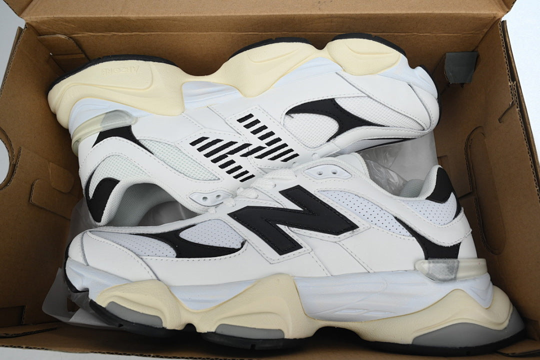 New Balance 9060 White Black U9060AAB Women's Men's Retro Chunky Sneakers