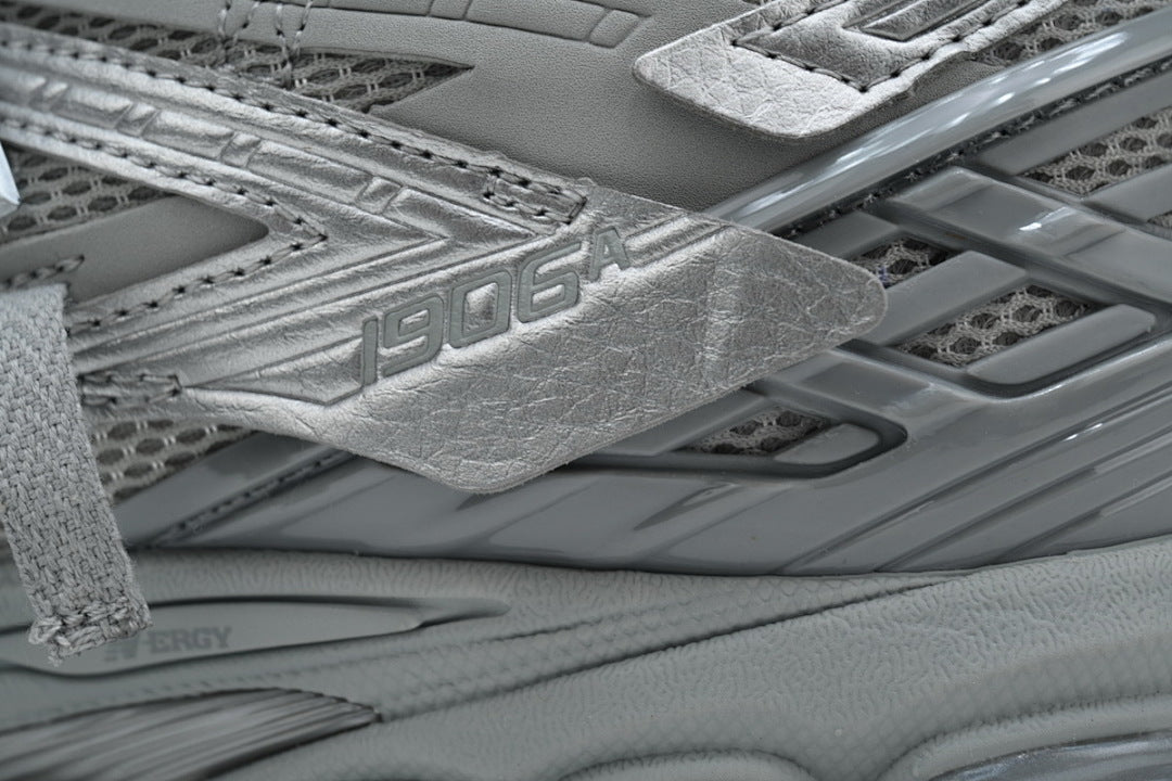 New Balance 1906A M1906AG Concrete Grey Silver Metallic Womens Mens Deconstructed Mesh Sneakers
