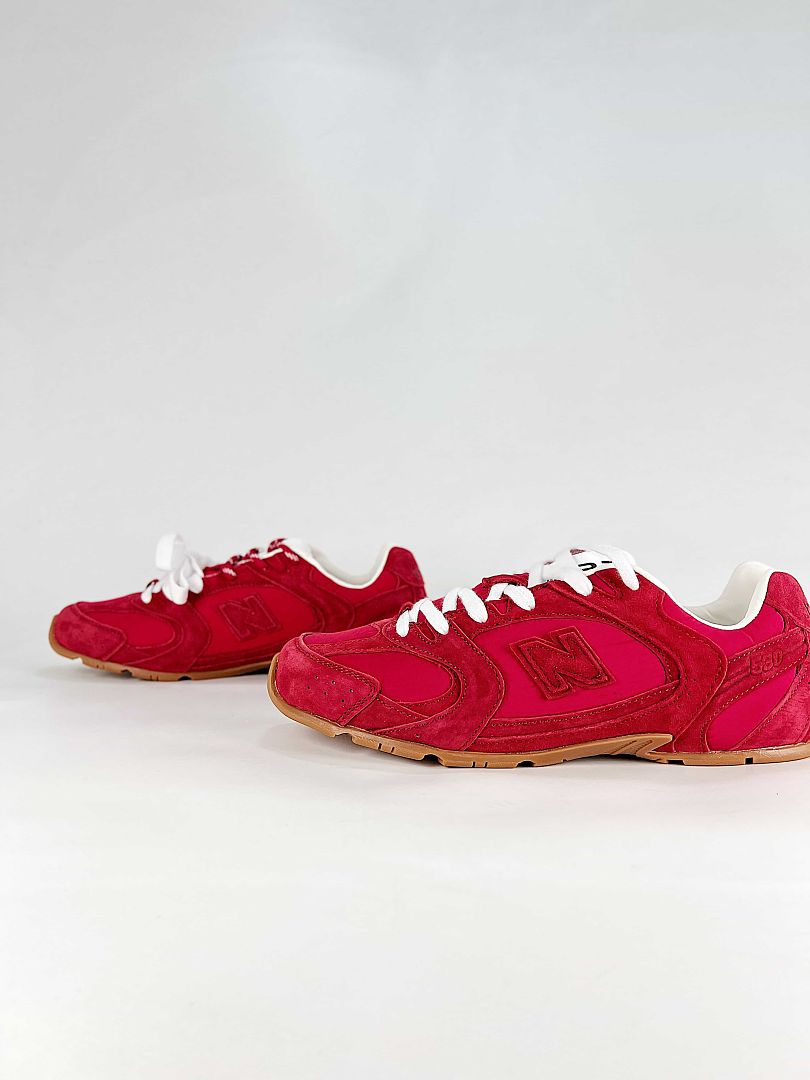 Miu Miu x New Balance 530 Red Retro Low Top Sneakers Gum Sole Women Men