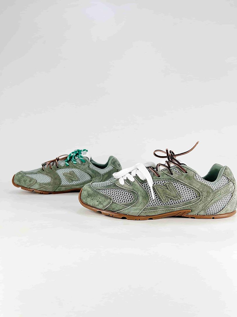 Miu Miu x New Balance 530 Sage Green Mesh Retro Low Top Sneakers Women Men