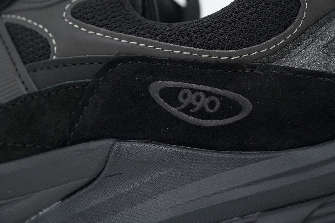 New Balance 990v6 U990BB6 Triple Black Low Top Retro Sneakers Women Men