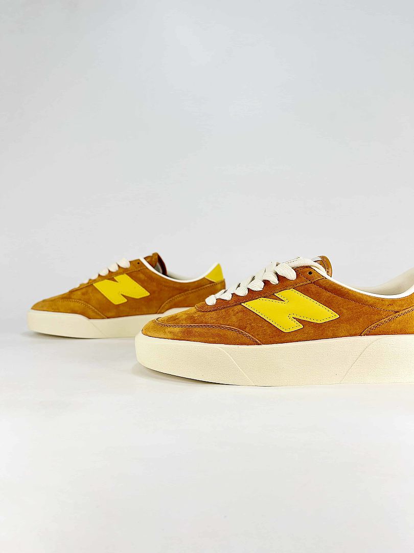 New Balance 750 U7504HH Brown Yellow Platform Retro Casual Sneakers for Women and Men