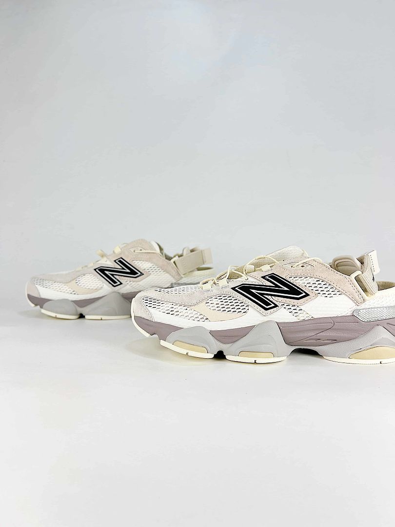 New Balance 9060 U90609IH Cream Grey Chunky Mesh Slingback Sneakers for Women and Men