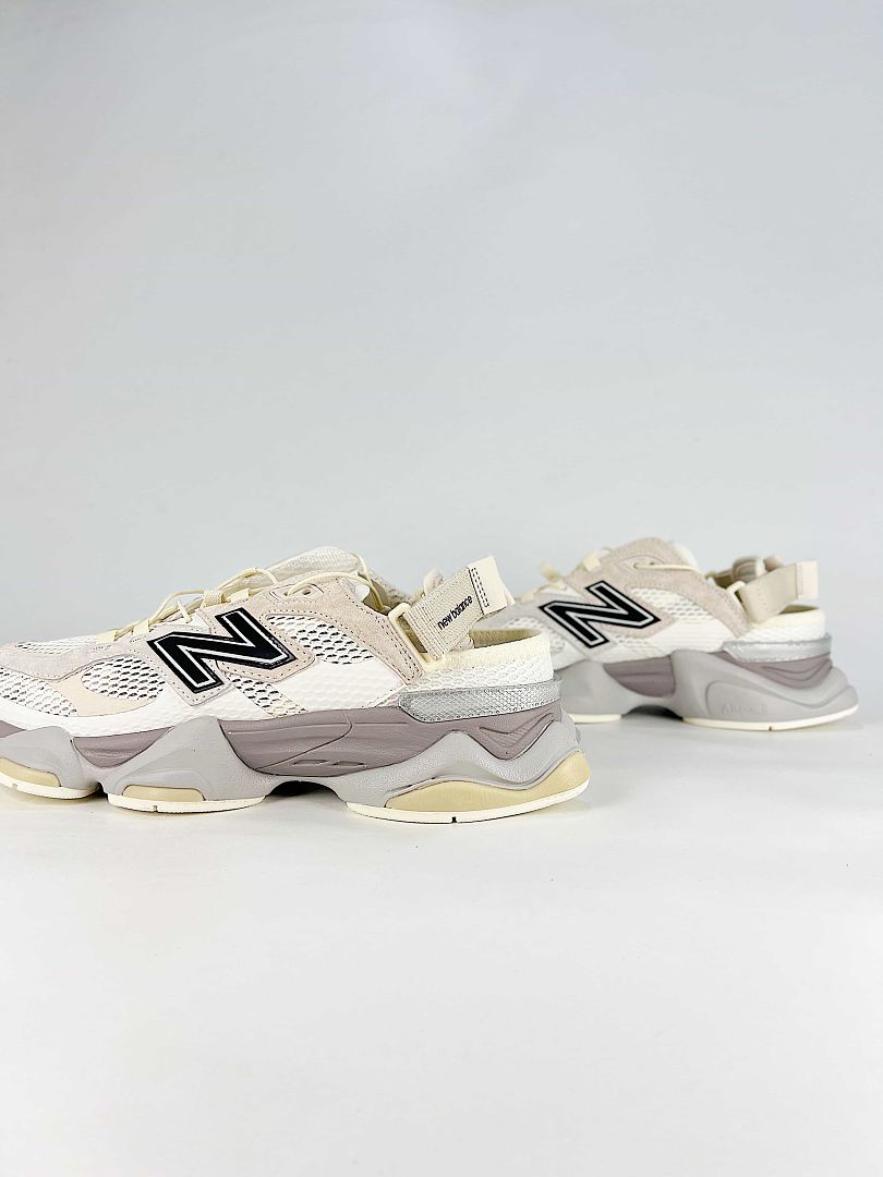 New Balance 9060 U90609IH Cream Grey Chunky Mesh Slingback Sneakers for Women and Men