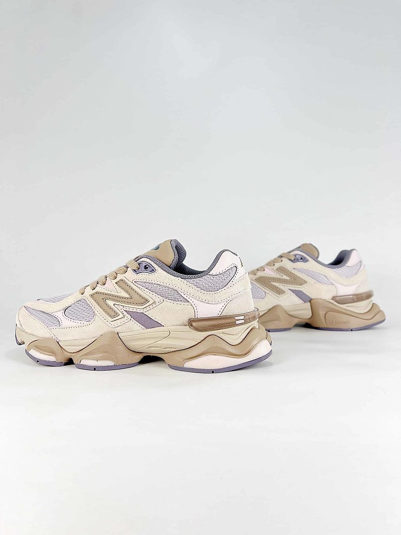 New Balance 9060 U9060152 Cream Beige Lavender Retro Chunky Sneakers for Women and Men