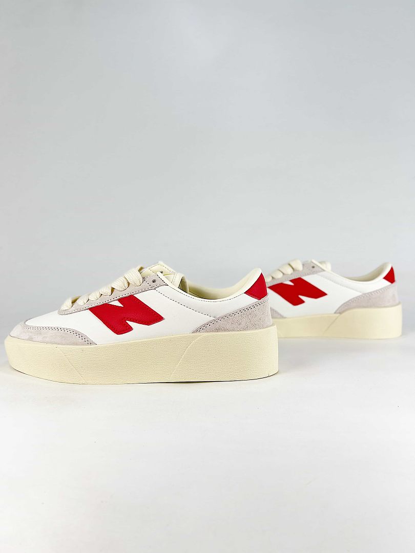 New Balance 750 U7507JH White Red Platform Retro Casual Sneakers for Women and Men