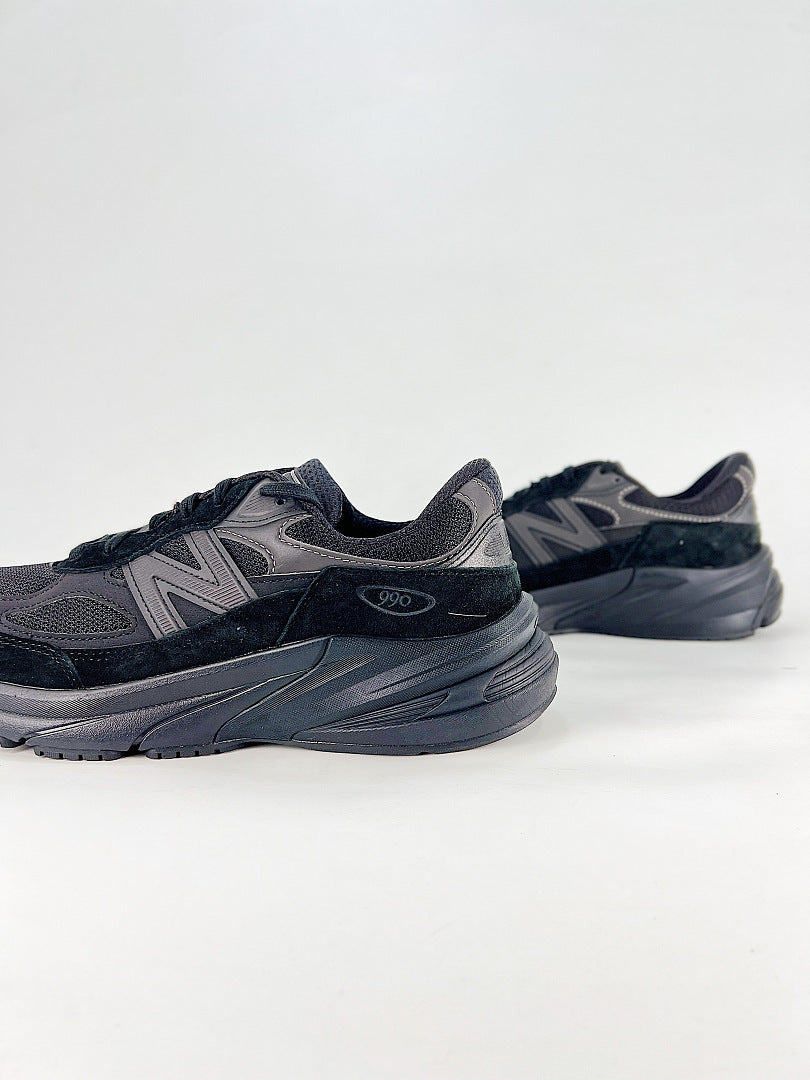 New Balance 990v6 U990BB6 Black Grey Retro Low Top Lifestyle Sneakers Women Men