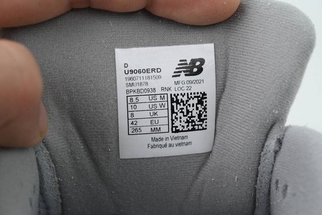 New Balance 9060 Slate Grey Raincloud U9060ERD Women's & Men's Retro Chunky Sneakers