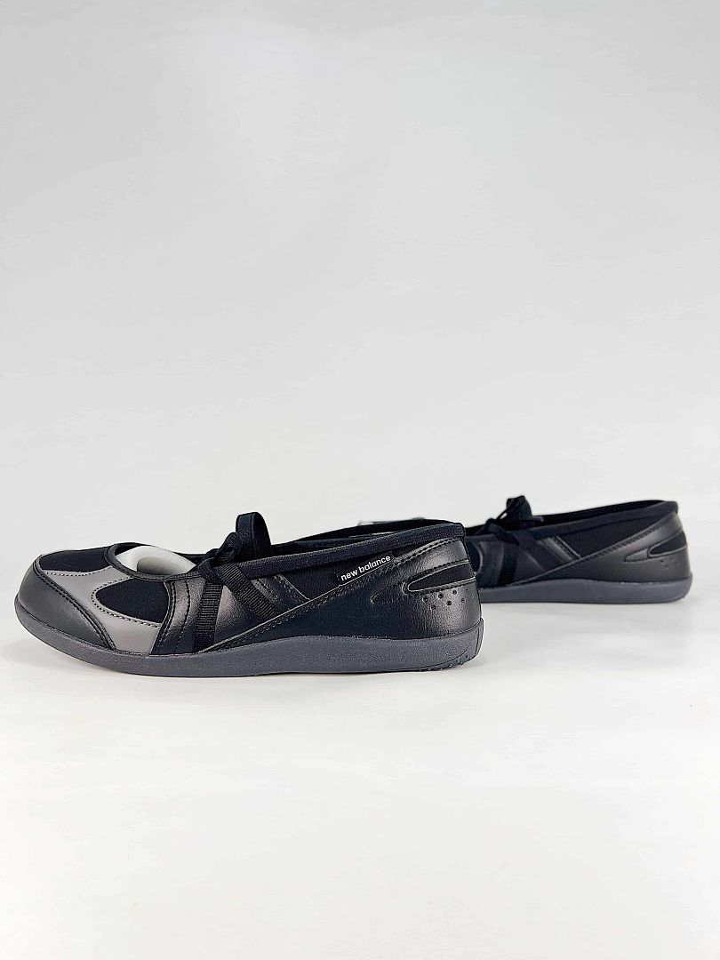 New Balance Flat Breeze SD2601BK Black Silver Mary Jane Ballet Sneakers for Women and Men